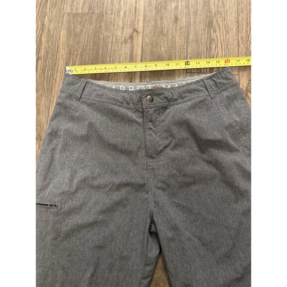 Abbot Main Mens Cargo Shorts 34 Black Performance Zip Pockets Lightweight Tie - Picture 8 of 9